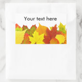 カラフル紅葉 長方形シール (バッグ)