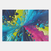 カラフル紙コラージアートラッピング紙シート ラッピングペーパーシート (正面2)