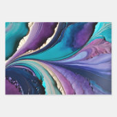 カラフル紙コラージアートラッピング紙シート ラッピングペーパーシート (正面)