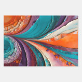 カラフル紙コラージアートラッピング紙シート ラッピングペーパーシート (正面3)