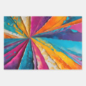 カラフル紙コラージアートラッピング紙シート ラッピングペーパーシート (正面)