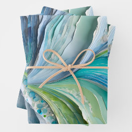 カラフル紙コラージアートラッピング紙シート ラッピングペーパーシート