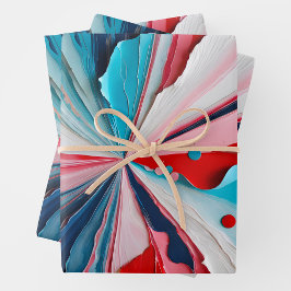 カラフル紙コラージアートラッピング紙シート ラッピングペーパーシート