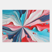 カラフル紙コラージアートラッピング紙シート ラッピングペーパーシート (正面)