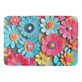カラフル紙フローラ バスマット