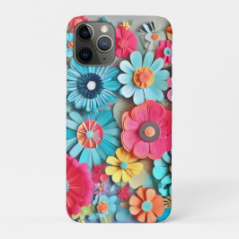 カラフル紙フローラ iPhone 11 PROケース