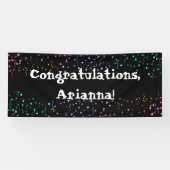 カラフル紙吹雪おめでとうはっきりした 横断幕 (横)