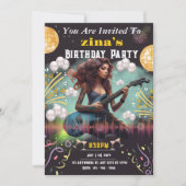 カラフル紙吹雪お祝い誕生日招待状 招待状 (正面)