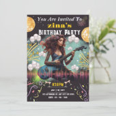 カラフル紙吹雪お祝い誕生日招待状 招待状 (スタンド正面)