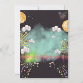 カラフル紙吹雪お祝い誕生日招待状 招待状 (裏面)