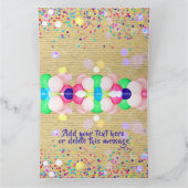 カラフル紙吹雪とバルーンのハッピーバースデー カード (内部)