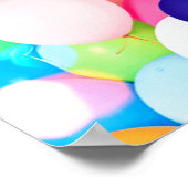 カラフル紙吹雪とバルーンのハッピーバースデー ポスター (角)