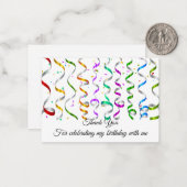 カラフル紙吹雪のサンキューカード ノートカード (正面/裏面インサイチュ)