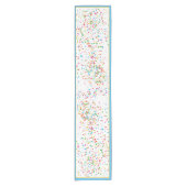 カラフル紙吹雪ショートテーブルランナー ショートテーブルランナー (正面)