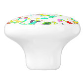 カラフル紙吹雪トスのアートワーク セラミックノブ (側面)