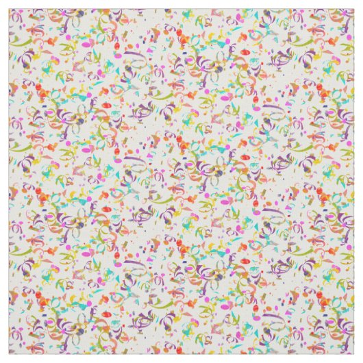 カラフル紙吹雪トスのアートワーク ファブリック (見本)