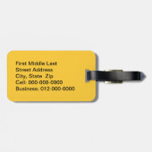 カラフル紙吹雪トス抽象芸術名前をカスタムする ラゲッジタグ (裏面横)