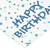 カラフル紙吹雪ハッピーバースデーお祝いショート ショートテーブルランナー (コーナー)