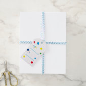 カラフル紙吹雪ハッピーバースデーギフトラベル ギフトタグ (より糸付き)