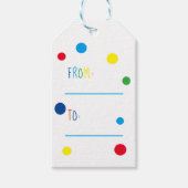 カラフル紙吹雪ハッピーバースデーギフトラベル ギフトタグ (正面)