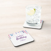 カラフル紙吹雪ハッピーバースデー コースター (右側)