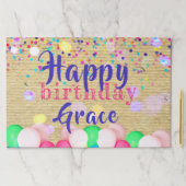 カラフル紙吹雪バルーン誕生日ランチョンマット ペーパーパッド (インサイチュ)