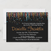 カラフル紙吹雪パーティー招待状 招待状 (正面)