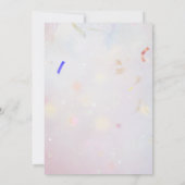 カラフル紙吹雪マスカレードパーティー誕生日 招待状 (裏面)