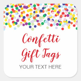 カラフル紙吹雪ラベル スクエアシール