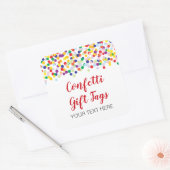 カラフル紙吹雪ラベル スクエアシール (封筒)