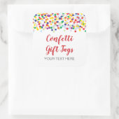 カラフル紙吹雪ラベル スクエアシール (バッグ)