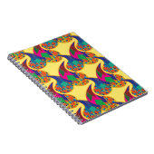 カラフル紙吹雪抽象芸術ペイズリーレインボドロップ ノートブック (右側)