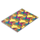 カラフル紙吹雪抽象芸術ペイズリーレインボドロップ ノートブック (左側)