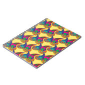 カラフル紙吹雪抽象芸術ペイズリーレインボドロップ ノートブック (左側)