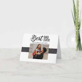 カラフル紙吹雪最高のパパの日 カード