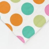 カラフル紙吹雪水玉模様レトロ60sアート フリースブランケット (角)