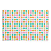 カラフル紙吹雪水玉模様レトロ60sアート 枕カバー (裏面)