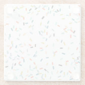 カラフル紙吹雪秋パターン ガラスコースター (裏面)