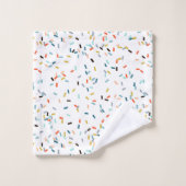 カラフル紙吹雪秋パターン バスタオルセット (ウォッシュタオル)