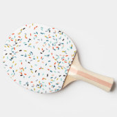 カラフル紙吹雪秋パターン 卓球ラケット (横)