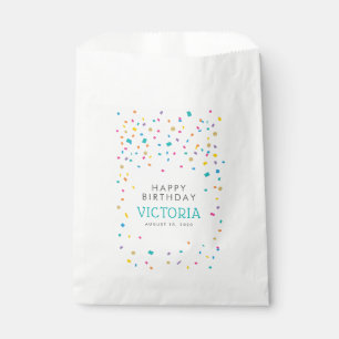 カラフル紙吹雪誕生日会 フェイバーバッグ