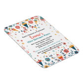 「カラフル紙吹雪誕生日招待状 マグネット (右側)