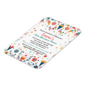 「カラフル紙吹雪誕生日招待状 マグネット (左側)