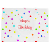 カラフル紙吹雪誕生日 ラージペーパーバッグ (裏面)