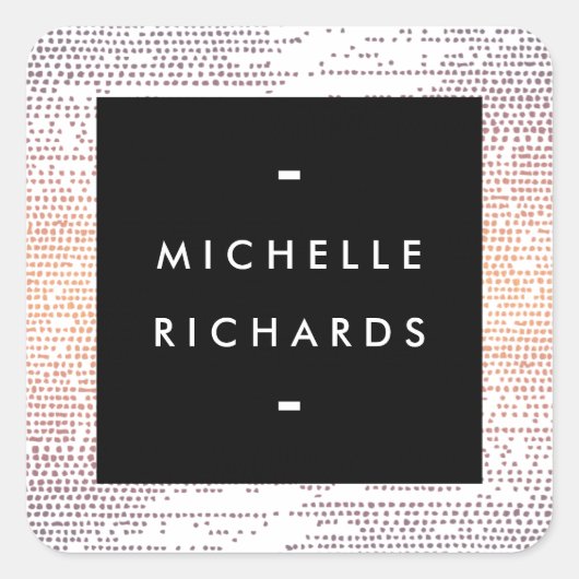 カラフル紙吹雪雨パタモダンーン スクエアシール (正面)