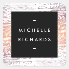 カラフル紙吹雪雨パタモダンーン スクエアシール