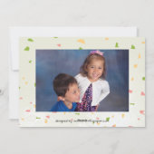 カラフル紙吹雪4/5写真 – 3x5クリスマスカード シーズンカード (裏面)