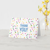 カラフル紙吹雪 |ありがとうございます カード (黄色い花)