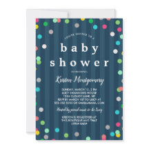 カラフル紙吹雪 – ダークブルー赤ちゃんシャワー