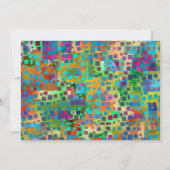 カラフル紙吹雪&ブラシストローク卒業パーティー 招待状 (裏面)